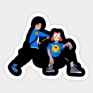 Cool anime duo design Sticker